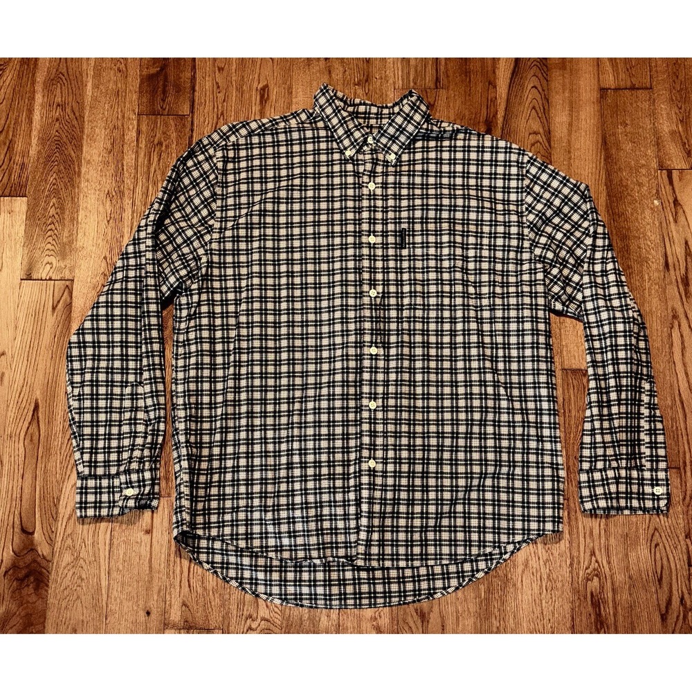 Abercrombie & Fitch Plaid Men LS Multicolor Check Button Down Shirt L Preppy Y2K